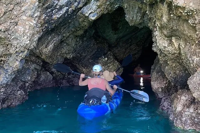 Kayaking and paddleboarding around Porto Palermo
