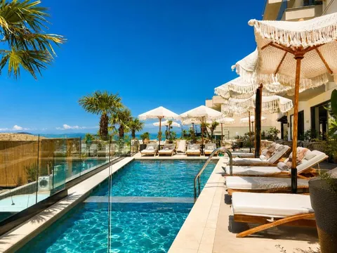 Swimming pool at Avenue Hotel in Ksamil