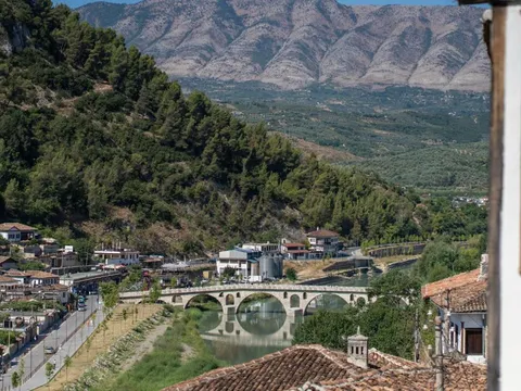Blick vom Guest House Mangalem in Berat