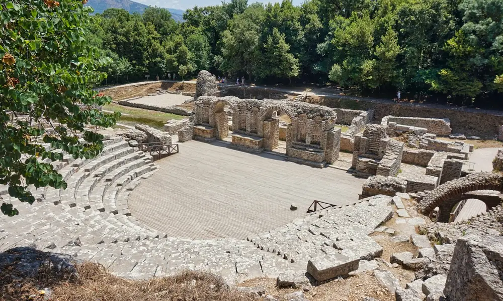 Roman theatre in the ruins of Butrint, near Ksamil