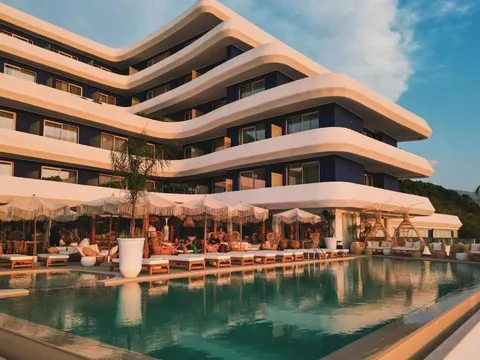 Außenansicht des Regina Blu Hotel in Vlora